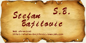 Stefan Bajilović vizit kartica